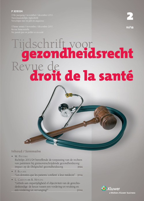 Tijdschrift voor gezondheidsrecht